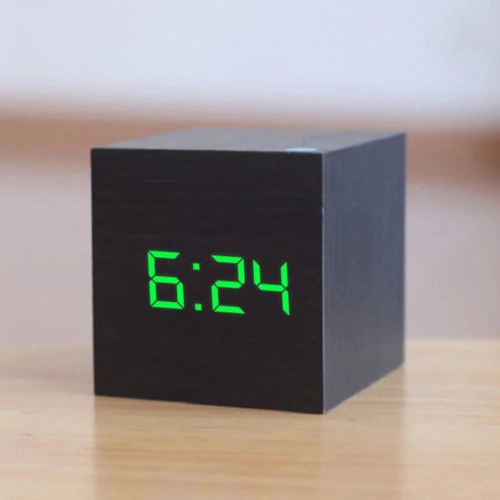 Timecube Mini | LED Digital Alarm Clock with Compact Design for Modern Living Spaces