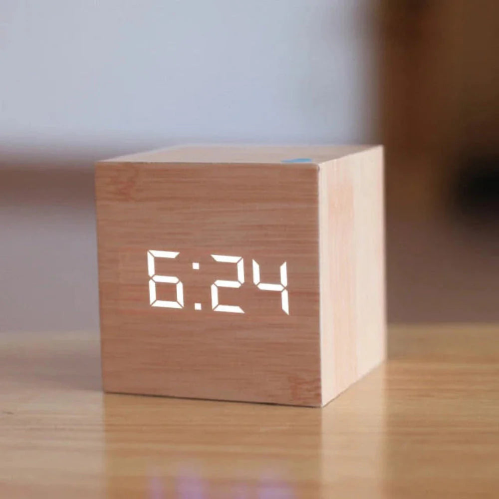 Timecube Mini | LED Digital Alarm Clock with Compact Design for Modern Living Spaces